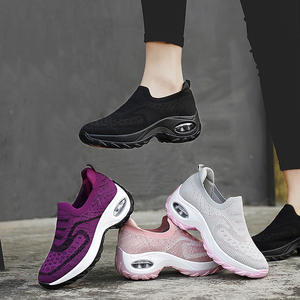 Sneakers <span class=keywords><strong>da</strong></span> Donna alla Moda, Traspiranti, con Piattaforma in Rete, <span class=keywords><strong>Scarpe</strong></span> Sportive <span class=keywords><strong>da</strong></span> Palestra Vulcanizzate, Calzature Femminili Nere e Viola - Product Image 3