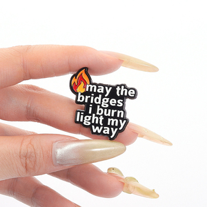 Hãy để Quá Khứ của bạn nhiên liệu của bạn lửa men Pin Bold motivational Quote Trâm quần áo ve áo huy hiệu đồ trang sức quà tặng cho bạn bè - Product Image 4