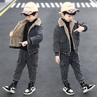 Nouveaux Vêtements de Mode pour Enfants Garçons, Ensembles en Velours et Jean, Tenues d'Hiver de Qualité Supérieure