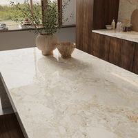 Dalle en pierre frittée effet marbre brillant Foshan 15 mm 800x2600 mm, grand format, pour revêtement mural et sol