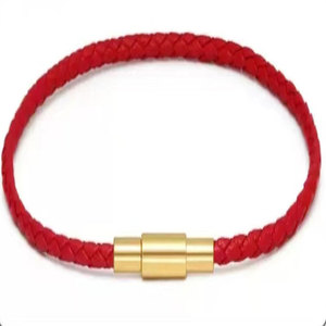 DIY Korean Style Waxed <b>Rope</b> Brass Screw Buckle <b>Bracelet</b> Cord Stainless Steel Double Sided Polishing Custom Made Jewelry - Product Image 3