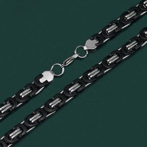 Collar Bizantino Personalizado al por Mayor, Collar de Lujo para Hombre Estilo Hip Hop, Collar Bizantino de Acero Inoxidable para Hombre - Product Image 3