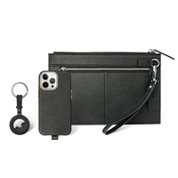Sac à main pour homme de luxe personnalisable en cuir véritable avec fermeture éclair antivol, fabricant OEM ODM