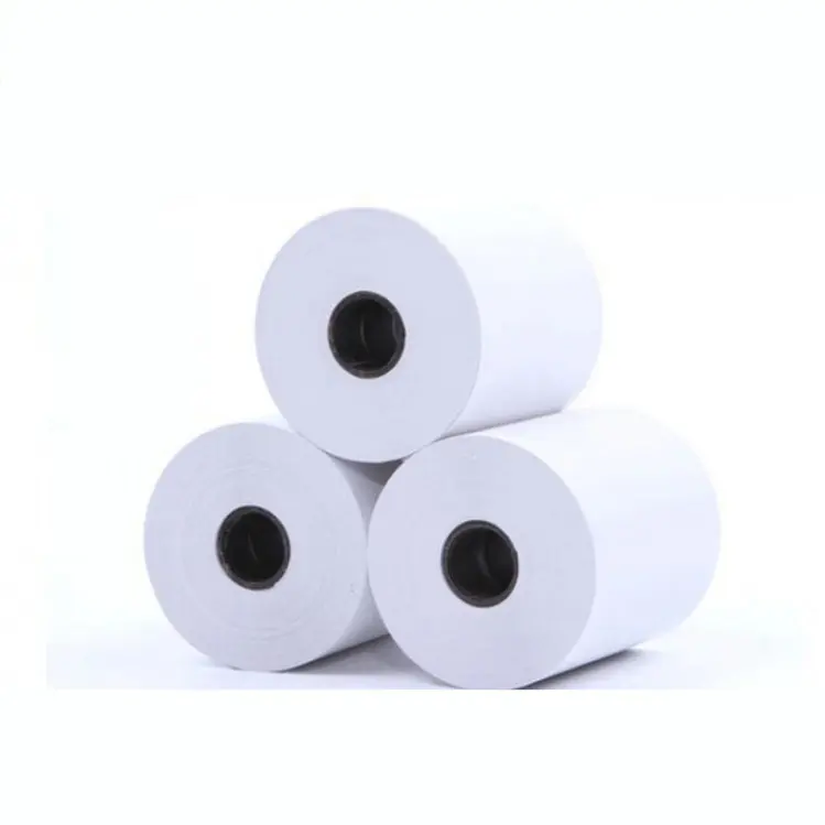 Fabricante cajero recibo Pos cajero Banco rollo de papel térmico 57x50 recibo rollo de papel térmico