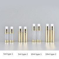 Botol semprot parfum emas perak kedap udara, botol semprot parfum kapasitas 5ml hingga 30ml dengan pompa untuk krim wajah dan Losion