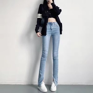 Jeggings en jean déchirés et usés pour <span class=keywords><strong>femme</strong></span>, taille haute, extensibles, respirants, coupe skinny, style décontracté - Product Image 6