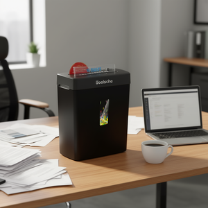 Trituradora de Papel de Corte Cruzado Woolsche de 10 Hojas, Cesta de 3.43 Galones, Nivel de Seguridad P-4, Diseño de 3 Modos, Tritura CD y Tarjetas - Product Image 2