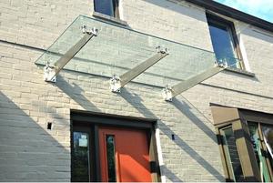 <span class=keywords><strong>Auvent</strong></span> en verre moderne avec support en acier inoxydable, fabriqué par CBMMART - Product Image 4