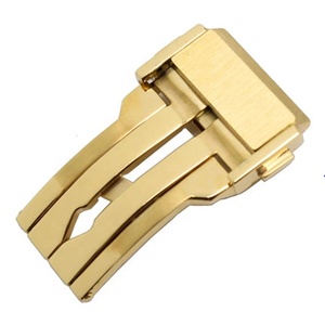 Lusso PVD nero acciaio dispiegamento orologio fibbia fibbia orologio pieghevole fibbia <span class=keywords><strong>Big</strong></span> <span class=keywords><strong>Bang</strong></span> 18 20 22 24 mm orologi oro materiale cinturino - Product Image 4