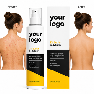 Spray Corporal Ligero de Fórmula Personalizada de Marca Privada, Control de Grasa, Cuidado de Imperfecciones, Fórmula con Azufre para Piel Sensible, Spray Corporal con 3% de Azufre - Product Image 2