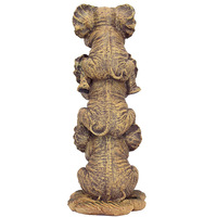 Statues Résine Artisanat Décoration de La Maison Pas D'écoute Parler À La Recherche Éléphant Figurine Bureau Bureau À Domicile Articles D'ameublement