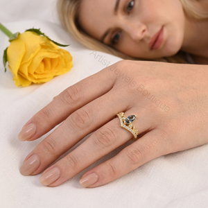 Anillo de Tanzanita Natural Rara con Plata de Ley 925 y Oro Sólido, Joyería Fina, Proveedor Mayorista OEM ODM - Product Image 6