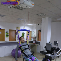 Système d'entraînement à la marche sans poids Humaneotec Sky Track 800 haut de gamme, équipement de réadaptation, dispositif de levage de plafond pour patients, capacité de 220 kg