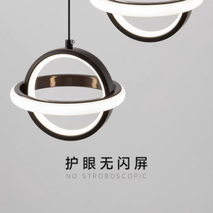 Lampe suspendue minimaliste moderne, corps en fer, double tête, pour chambre à coucher, salon, éclairage design - Product Image 2
