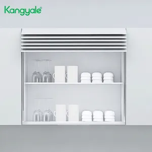 Kangyale sistem penyimpanan pintar Shutter dapur pengangkat loker rol pintar Shutter rol kaca Shutter Untuk lemari dapur