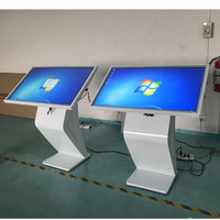 Kiosque numérique Android sur pied de 43 pouces avec écran LCD multi-touch pour affichage d'informations en intérieur (commerce de détail, banque)