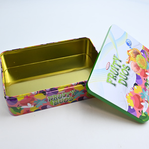 Custom Printed Rounded Rectangle Recyclable Food Grade Tinplate Box <b>Storage</b> <b>Tin</b> for Fruit Candy Sweets Gift Packaging - Product Image 6