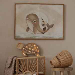 Segno animale casa camera da letto ornamento decorativo LED luce notturna per bambini bambino vivaio decorazione carina tartaruga in legno lampada da tavolo - Product Image 4