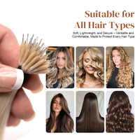 Perles Nano GlamorDove personnalisées de 3 mm, 1000 pièces/rouleau, pré-chargeées pour extensions de cheveux I-Tip et mèches brillantes