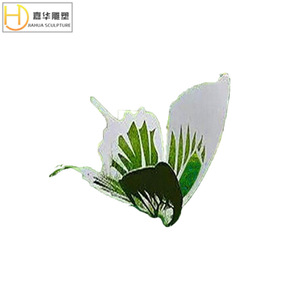 Jiahua Stainless Steel Mirror Butterfly Outdoor Garden Metal Wall Mount Decorative Sculpture Animal Shape Irregular - Product Image 4