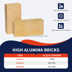 Endüstriyel fırın için yüksek kalite ve yoğunluk Alumina tuğla fırın astar Alumina refrakter tuğla - Product Image 2