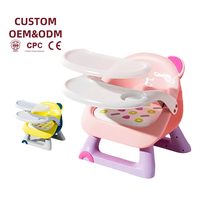 Chaise haute portable 2-en-1 Zongmao JY-CH21 pour enfants, siège rehausseur de sécurité en PP+TPE avec son, pour bébés de 0 à 6 ans
