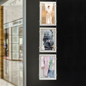 LED Picture <b>Frame</b> Display Sign Holder A4 Real Estate Window Hanging Crystal Acrylic Advertising Light Box - Product Image 3