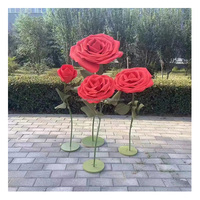 Tuyau en plastique préservé artificiel en soie de vraies fleurs de contact pour la décoration de mariage pour la fleur artificielle géante