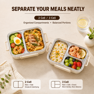 304 Stainless Steel Bento <b>Lunch</b> <b>Box</b> Leakproof Insulated Food Container with Lid Portable Rectangular Meal <b>Box</b> for Office <b>School</b> - Product Image 1