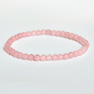 Pulsera clásica unisex de verano, cuentas de piedra de ágata Natural de 4mm con <span class=keywords><strong>cuarzo</strong></span> rosa elástico, diseño de moda para regalo - Product Image 5