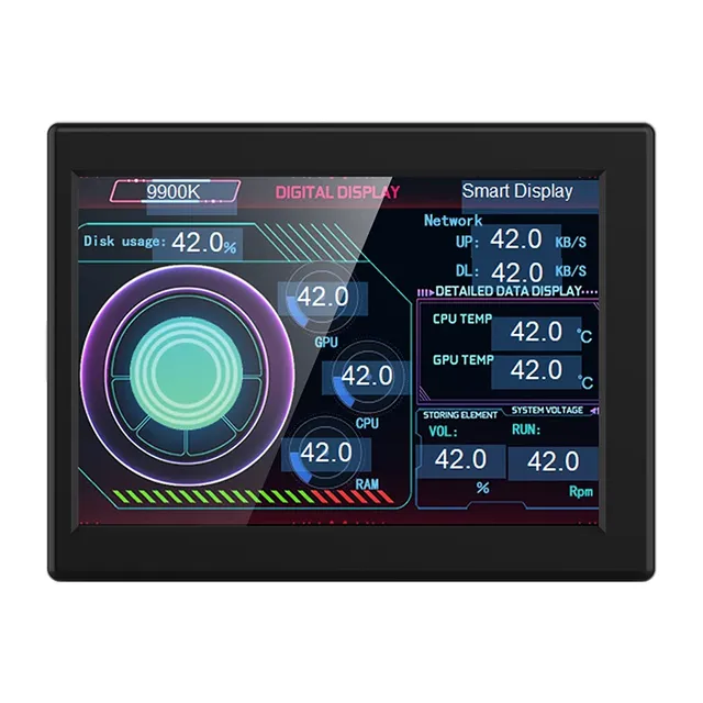 New Computer Monitor For Mini ITX Case 3.5 Inch IPS TYPE-C Secondary Screen CPU GPU RAM HDD Monitoring USB Display Freely AIDA64