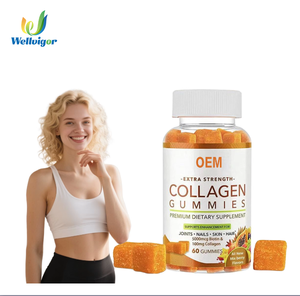 OEM/ODM Banda 3D Suave Sin azúcar Vegano Halal Biotina Vitamina Piel Cabello Omega 3 Multivitamina Proteína Colágeno Gomitas - Product Image 1