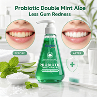 Échantillon de dentifrice probiotique à la menthe personnalisé, format familial, bio, améliore la mauvaise haleine, anti-caries, blanchissant