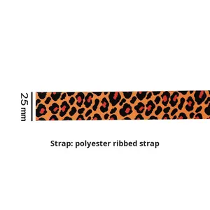 Fabricante al por mayor 1,6 cm-2,5 cm estampado de leopardo brillo impreso 100% poliéster cinta acanalada ecológica RIBOS embalaje de marca - Product Image 3