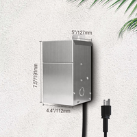 Transformadores de Bajo Voltaje para Iluminación de Jardines, 75W, Núcleo Toroidal, Temporizador Mecánico Integrado, 120V CA a 12/15V CA, Certificación ETL