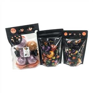 Sachet d'emballage personnalisé à fermeture éclair, à fond carré, scellé, de qualité alimentaire, pour poudres et aliments - Product Image 1