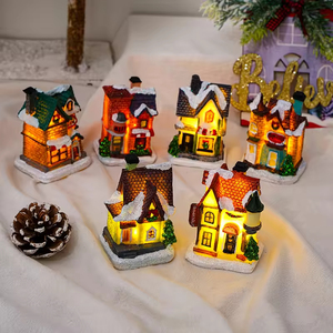 <strong>Christmas</strong> Decoration <strong>Resin</strong> <strong>Christmas</strong> <strong>Village</strong> <strong>House</strong> With LED Lights Desktop <strong>Christmas</strong> Decorations - Product Image 3