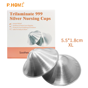 Protectores de Pezones de Maternidad de Plata y Cobre Trilaminados de 5.5*1.8CM, Talla XL, para Proteger y Calmar a los Recién Nacidos Durante la Lactancia - Product Image 1