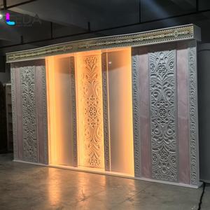 Fondo de boda con luz LED de diseño Retro LEDA con decoración de patrón Vintage para fiesta de boda - Product Image 1