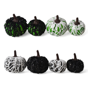 Novedad 2026: Calabaza de Espuma Cerámica Iluminada con LED en Blanco y Negro para Fiestas de Halloween, Acción de Gracias y San Valentín - Product Image 6