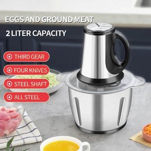 Hot Sale Multifunctional Kitchen Food <b>Grinders</b> <b>Meat</b> Chopper Small 2L 3L Electric Stainless Steel <b>Meat</b> <b>Grinder</b> for Home - Product Image 2