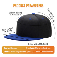 Casquette Snapback Hip-Hop Premium à Visière Plate, Bicolore Tendance, Broderie 3D en Relief Personnalisée OEM ODM, Couleurs Pantone Assorties