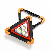 Triangle de signalisation LED pour voiture, lumière d'urgence multifonction, longue durée de vie de la batterie, lumière rouge, réparation de véhicules, lampe de poche portable ABS