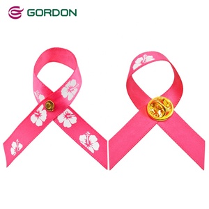 Lazos de Raso Personalizados con la Frase 'Concientización sobre el Cáncer de Mama' en Color Rosa Gordon, 100% Poliéster de Alta Tenacidad - Product Image 4