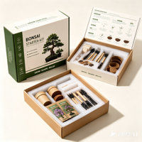 Kit de démarrage de bonsaï personnalisé DIY avec outils et différentes espèces d'arbres - Choix de cadeau dans un emballage créatif