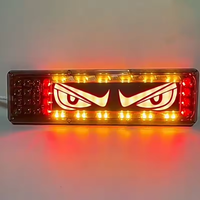Feux arrière de voiture Devil Eyes Trailer Trucks Car LED Rear Tail Light Red Amber DRL Turn Signal Rear Lamps for Truck Taillight Parts