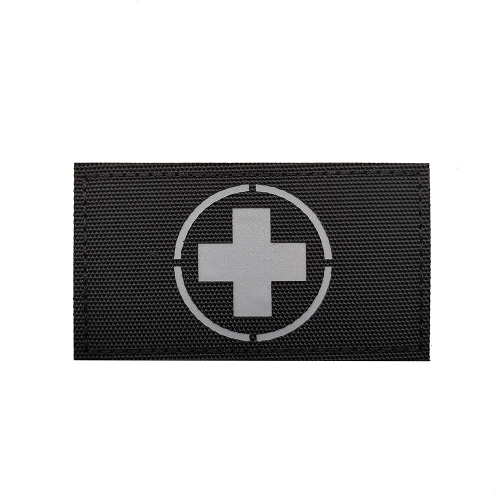 M00069-2 Reflective 9*5CM Cross (Black and Gray)