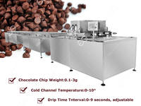 Ligne de dépôt de gouttes de chocolat entièrement automatique Goutte de chocolat en acier inoxydable et bouton faisant la machine Contrôle PLC