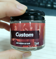 Envase de Vidrio Personalizado para Gelatina Comestible de 3.5g, 7g, 1oz, 2oz, 1 libra, con Tapa de Plástico y Etiqueta Personalizada