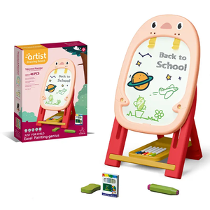 2022 Neuankömmlinge doppelseitiges Zeichenbrett Kinder Lernspiel zeug magnetisches Schreib brett Spielzeug - Product Image 2